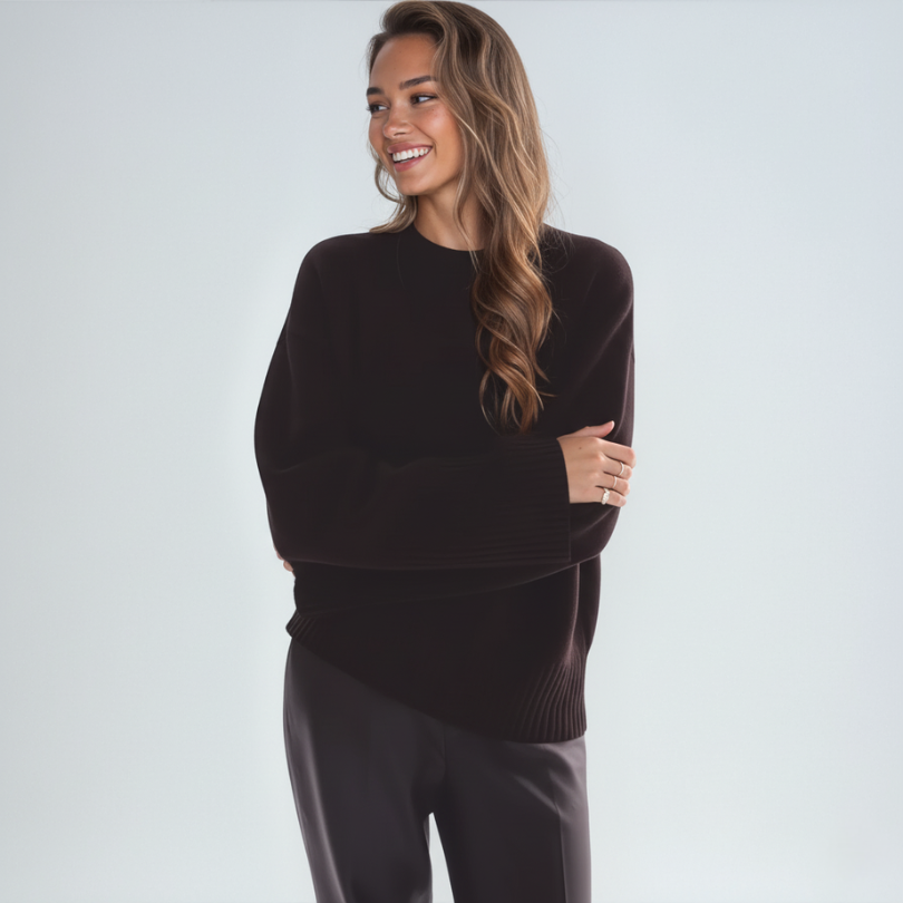 Aisha | pull en laine brun