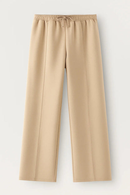 Ensemble deux pièces confortable avec zip frontal et pantalons larges