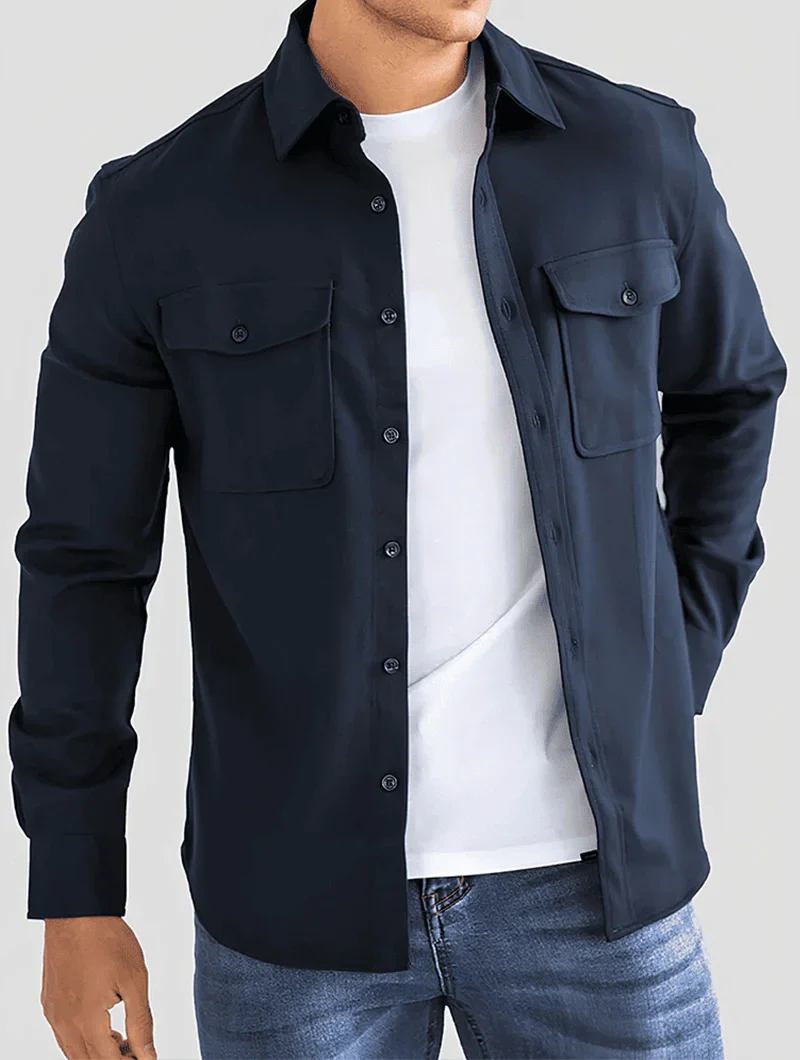 Chemise Overshirt Simon - Bleu Marine
